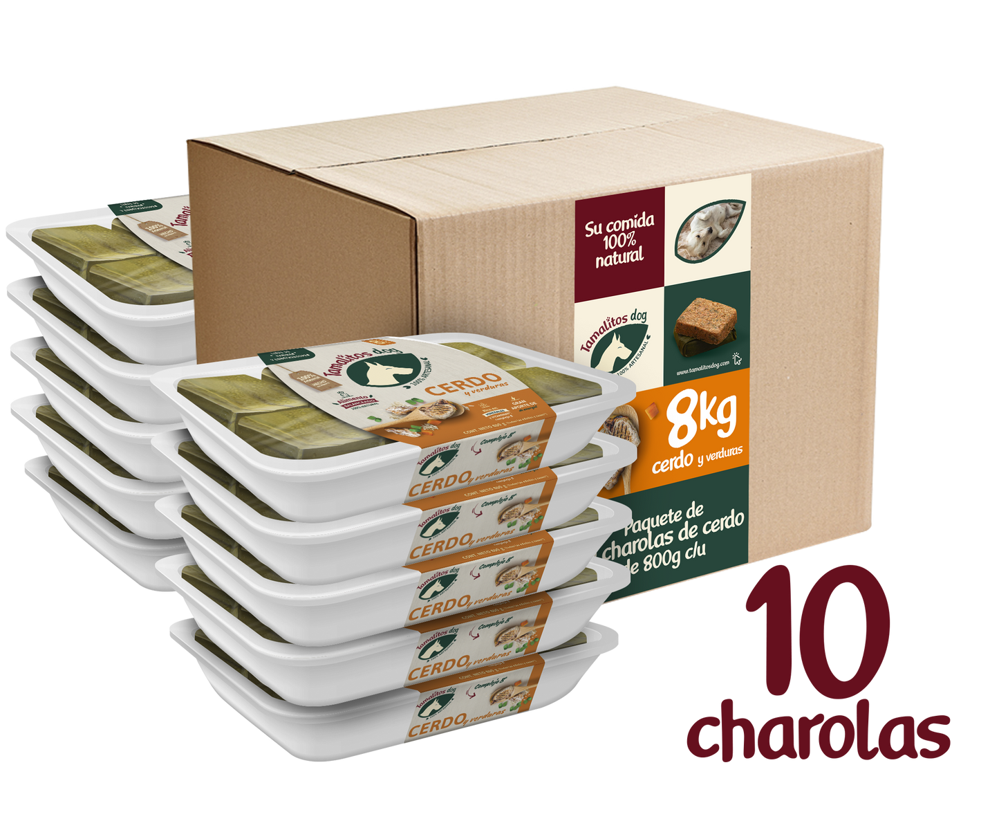 Paquete 10 piezas de Cerdo de 800g
