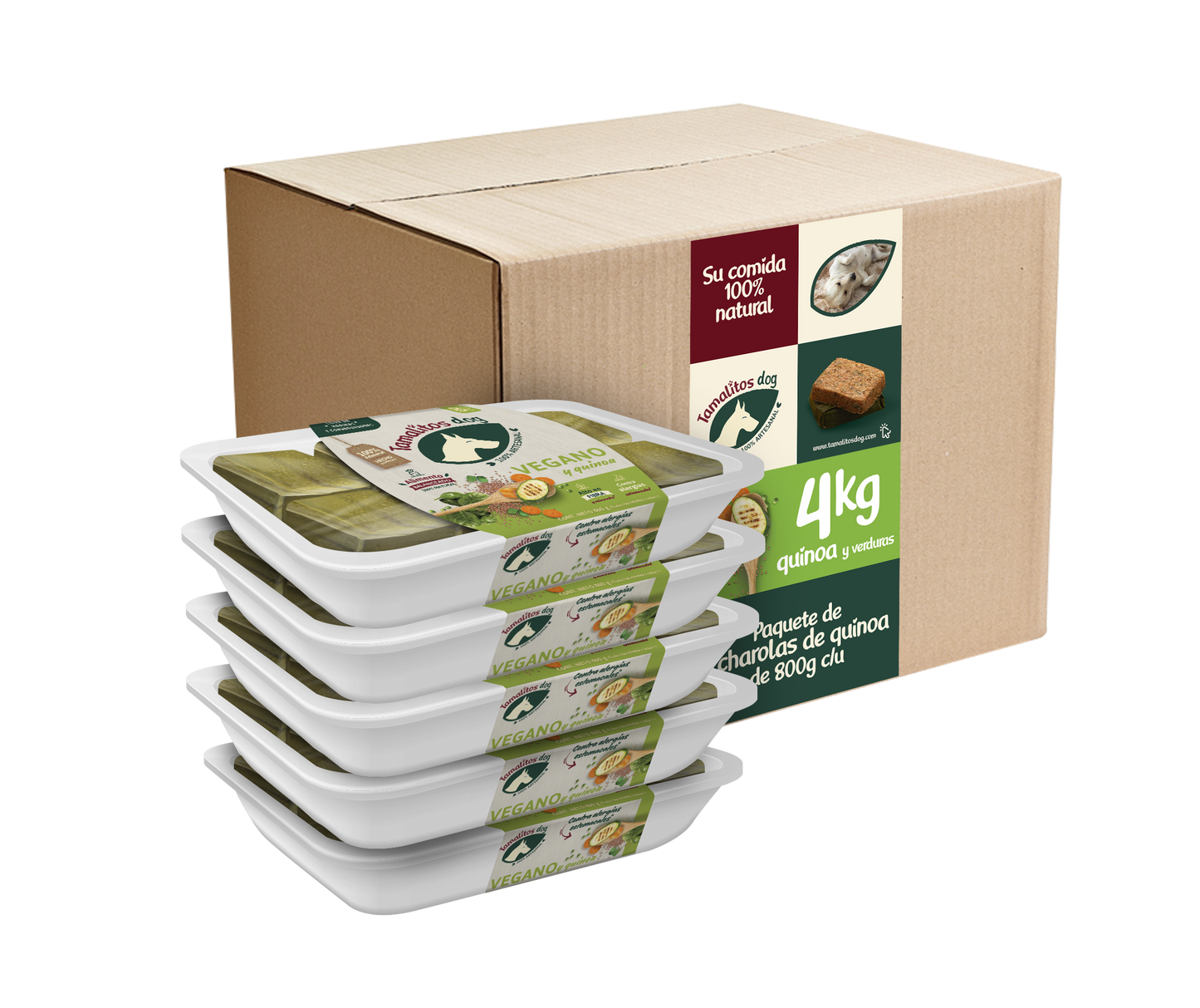 Paquete 5 piezas de Vegetariano de 800g