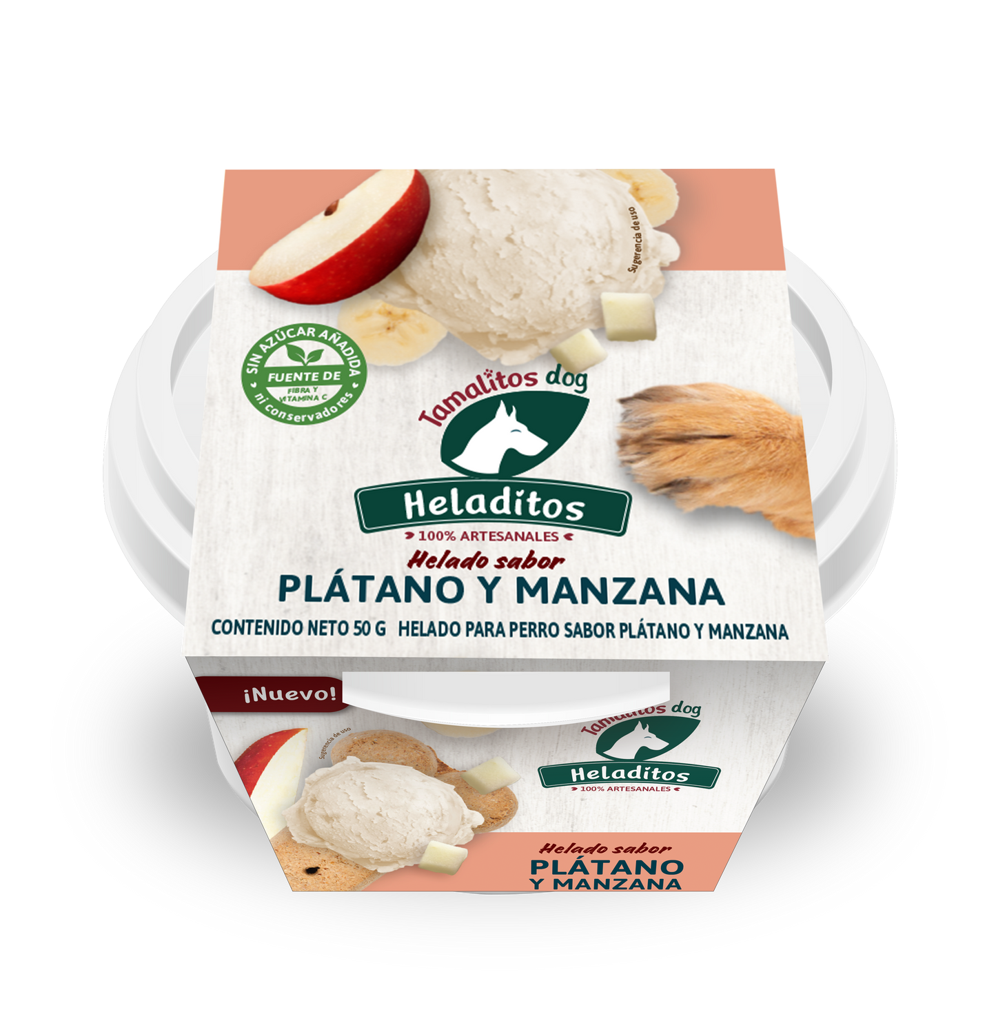 Heladitodog Platano Manzana