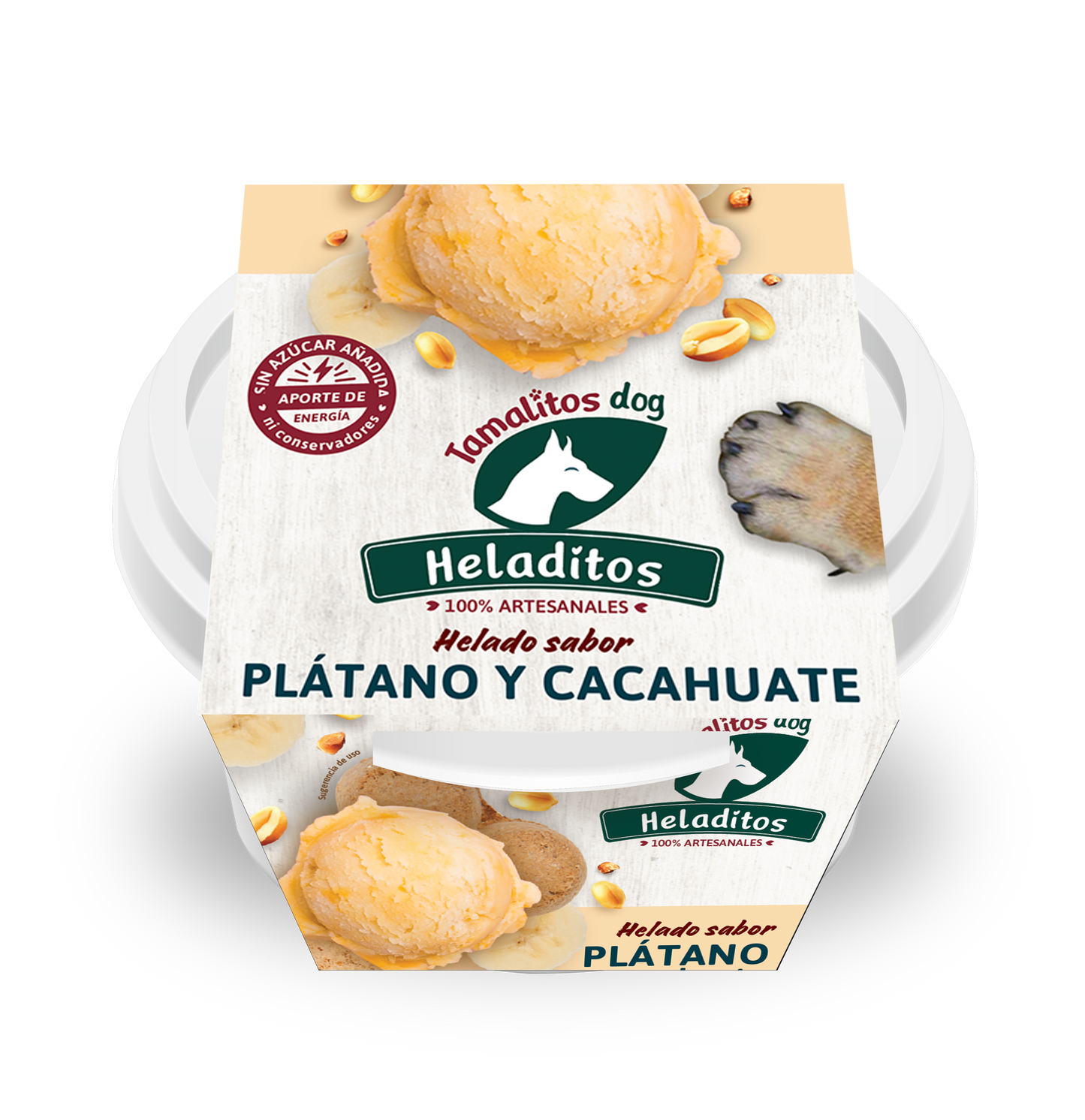 Heladitodog Platano Cacahuate