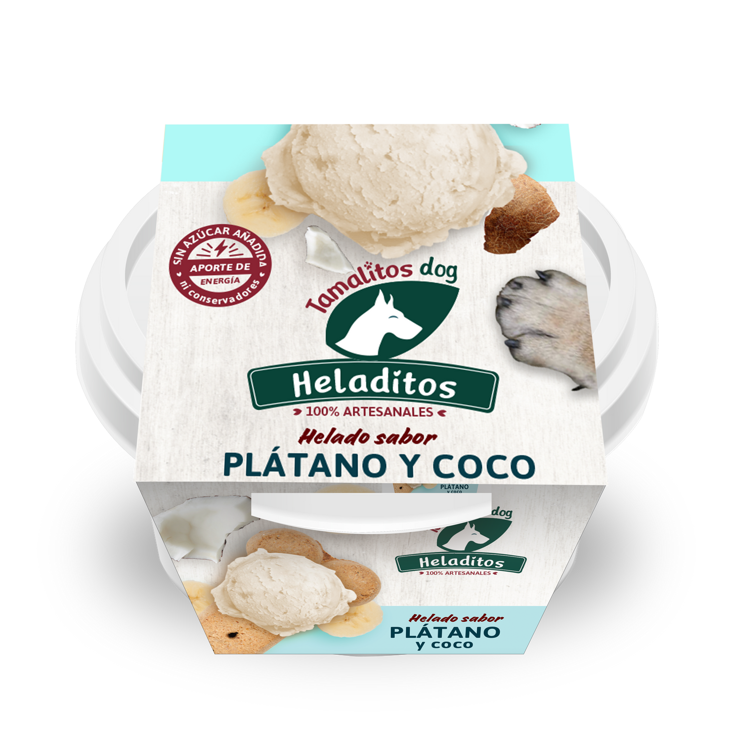 Heladitodog Platano Coco